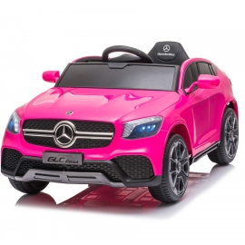 Coche eléctrico para niños MERCEDES BENZ GLC con ruedas de caucho/EVA y asiento en polipiel