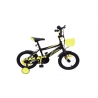 BICICLETA INFANTIL MAKANI DIABLO NEGRO-AMARILLO DE12 PULGADAS