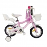 BICICLETA - 12 PULGADAS PARA NIÑOS Y NIÑAS MAKANI AURORA ROSA